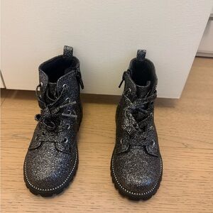 Rachel Zoe Glittery Black Kids Boots